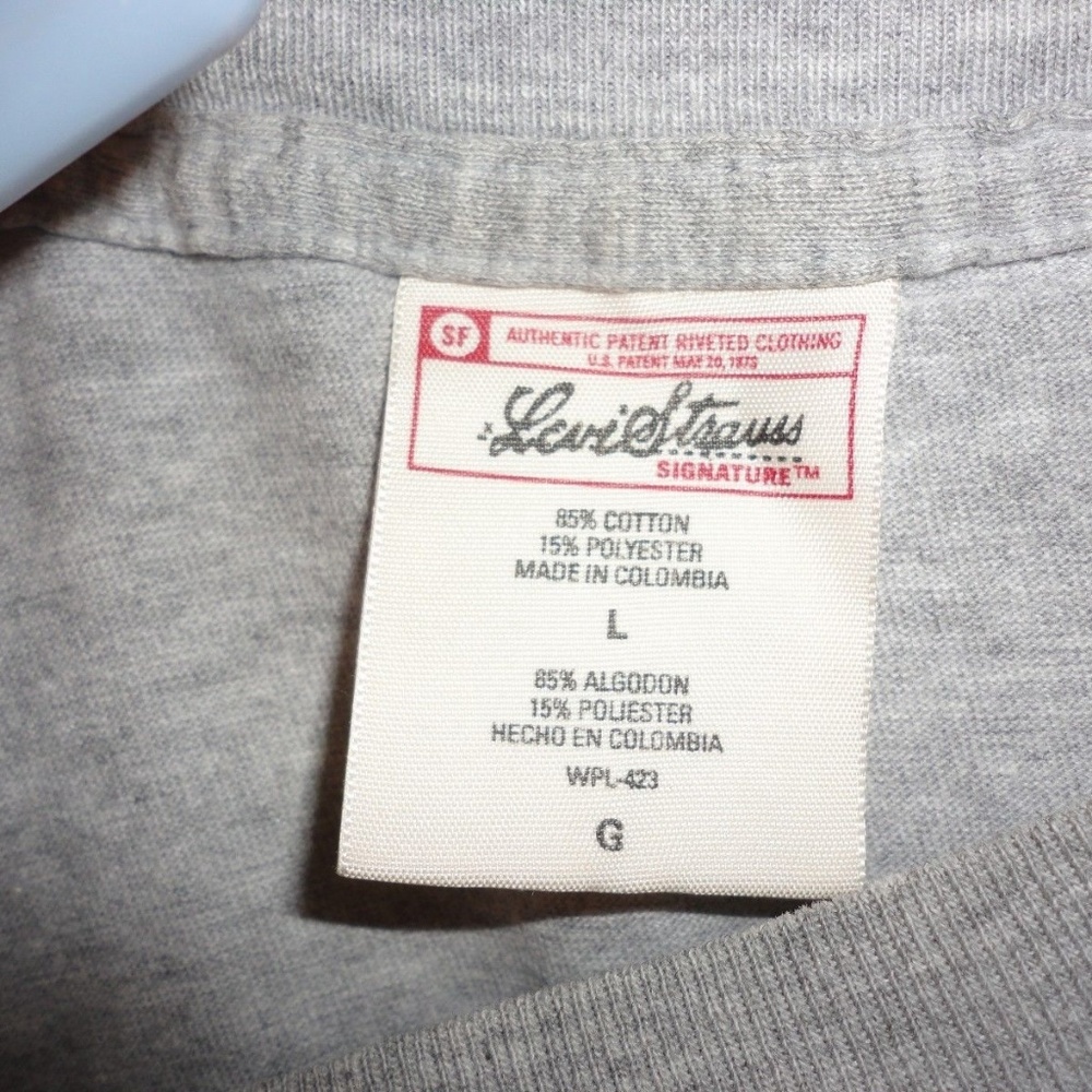 Levi Strauss Signature Size L Grey t-shirt Unisex - Picture 3 of 4